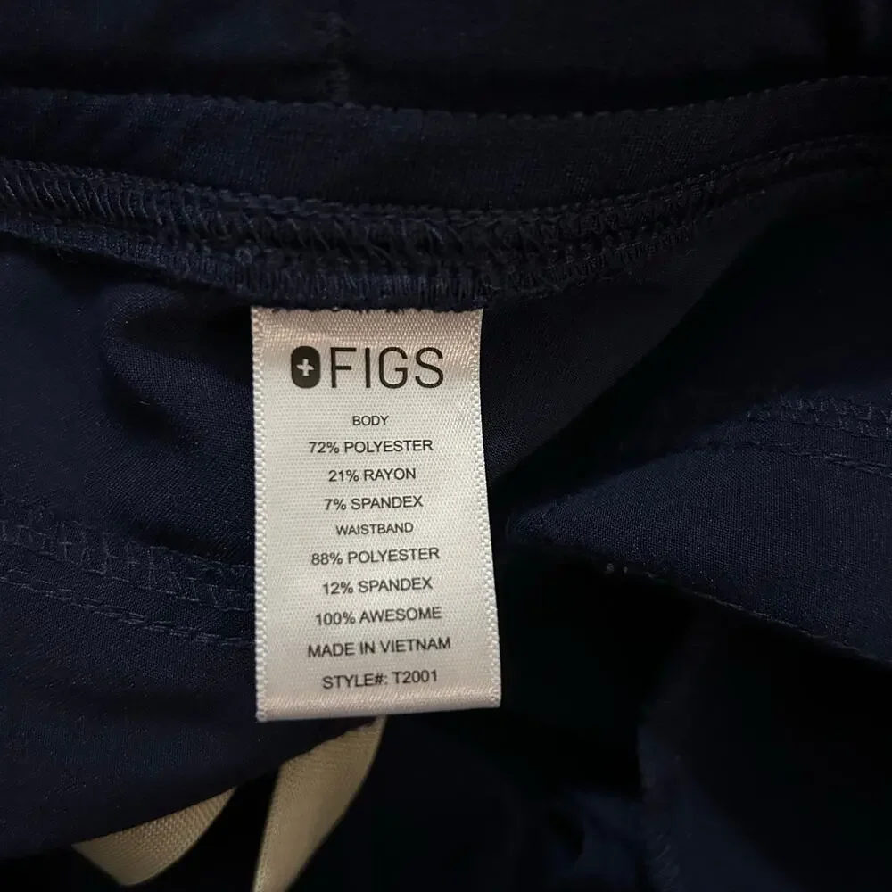 Figs Axim Cargo Scrub Pants Mens XXL Navy Blue Straight Leg Workwear Comfy